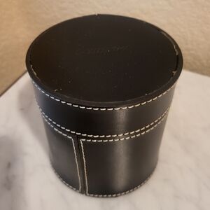 Scappino Black Faux Leather Round Case *See Description*